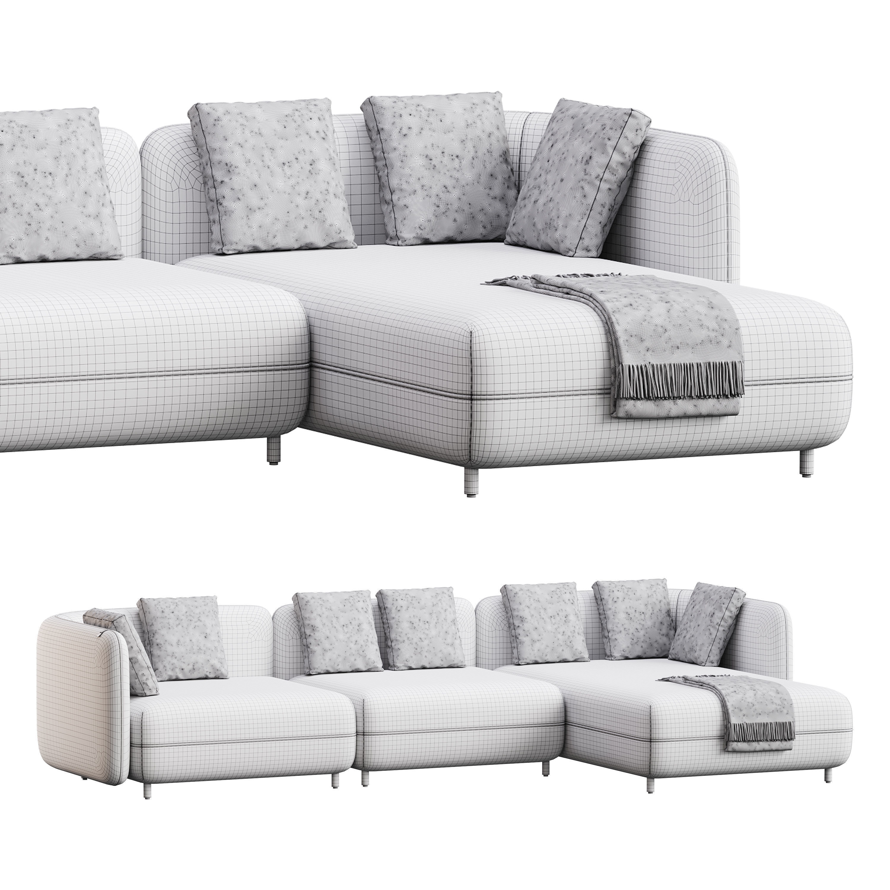Corner sofa F123 by Delavega 3D model_14