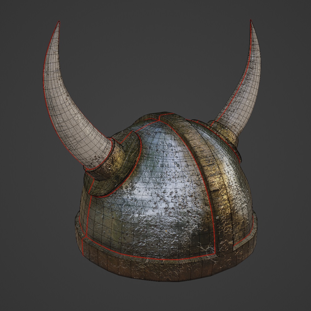 Viking Helmet 01 3D model_7