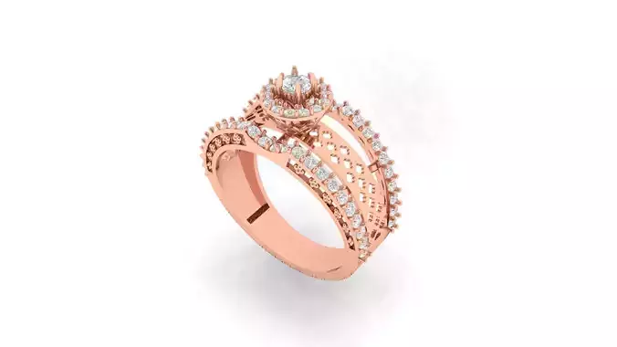 HIGHTED WOMAN RIND IN ROUND DIAMOND 