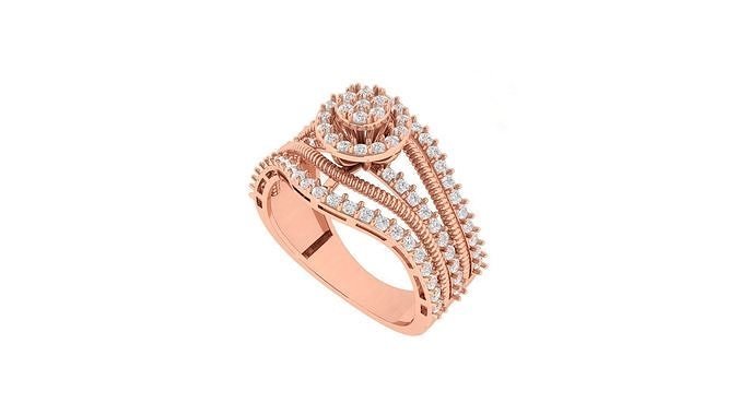 Light Weight Diamond Ring  3D print model