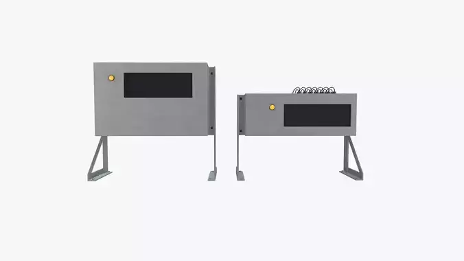 Power Supply and Input Box Low-poly 3D model