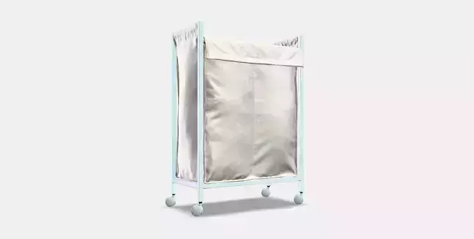 ENHET Laundry bag with castors