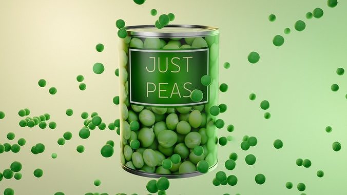 Can Of Peas 4k adverisment HQ Textures Vegetables  Free 3D model