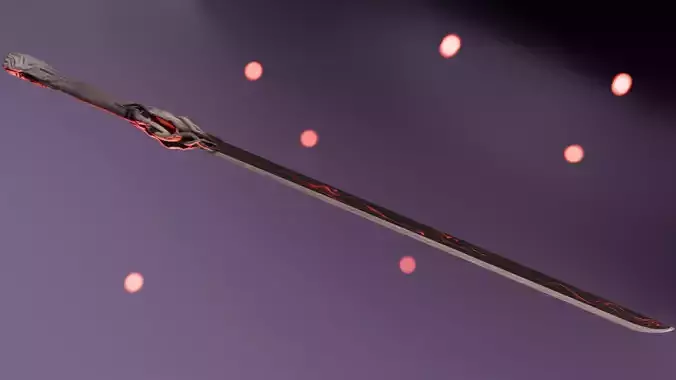Rooted Red Gem Katana