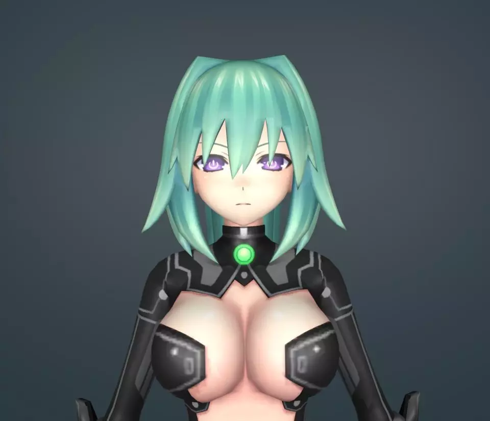green heart 3D model_0