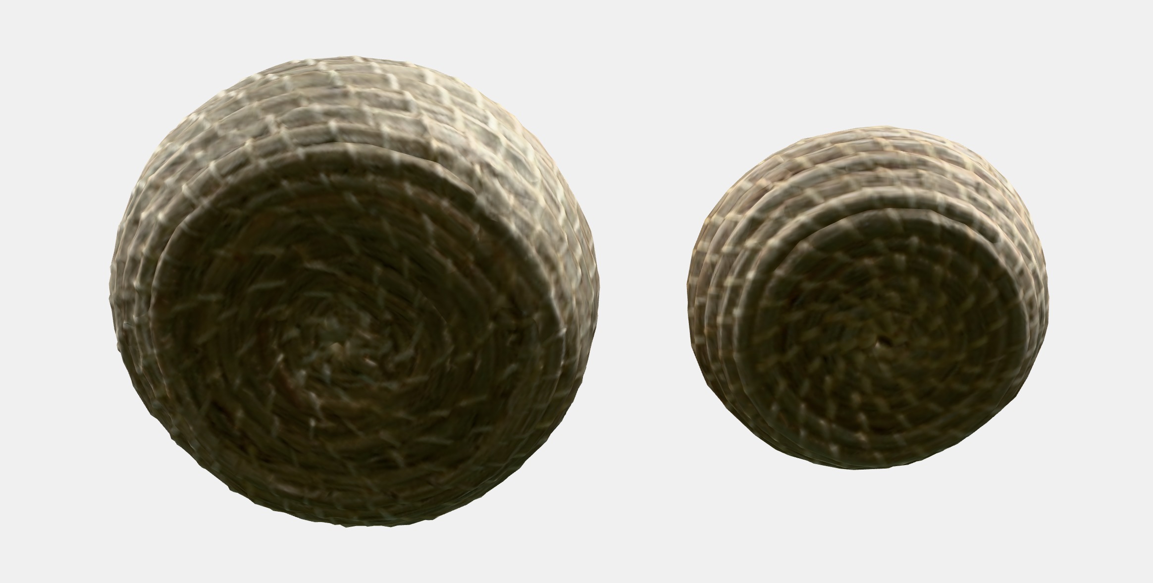 FRYKEN basket with lid set of 3 Low-poly 3D model_7