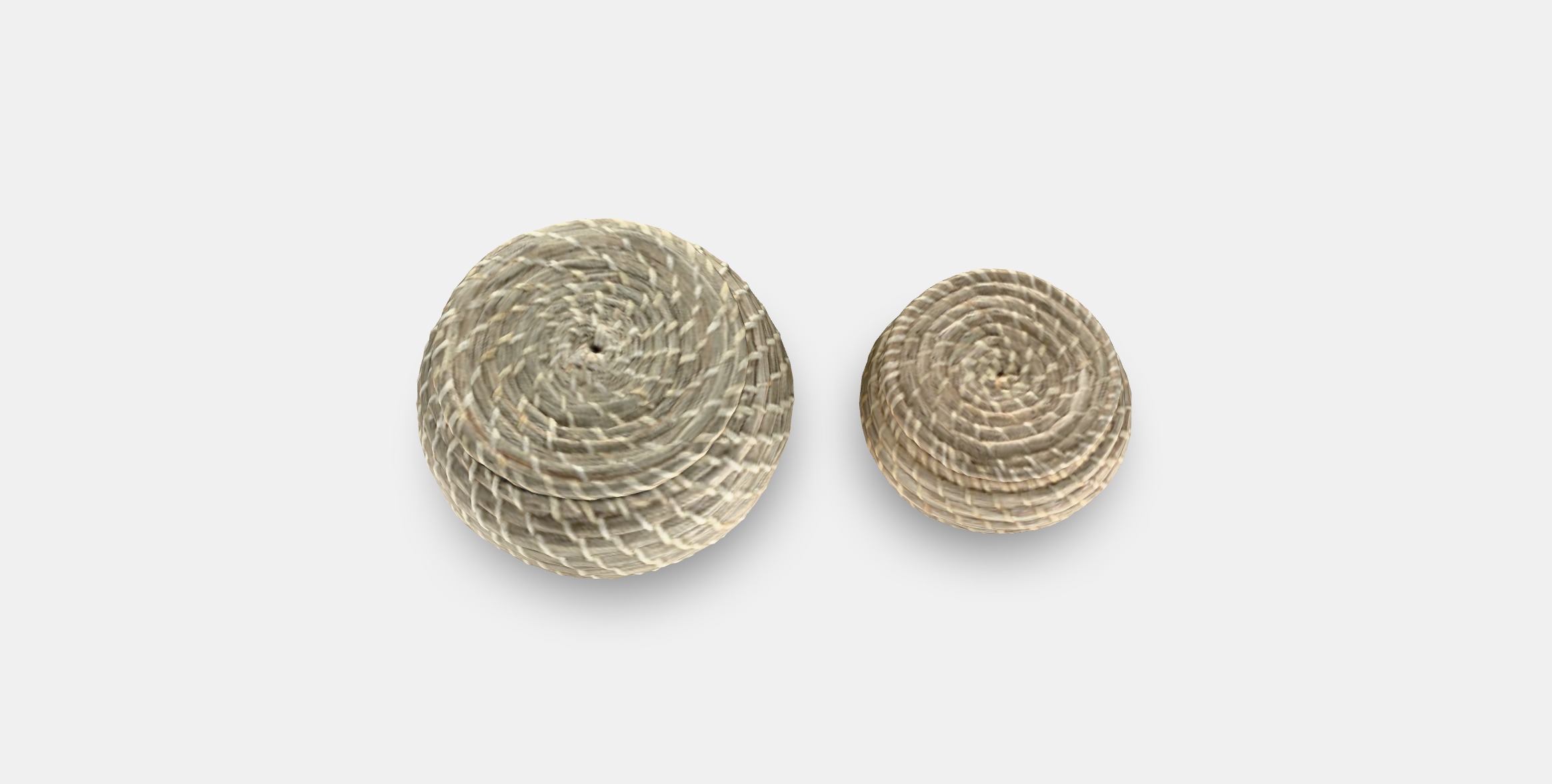 FRYKEN basket with lid set of 3 Low-poly 3D model_2