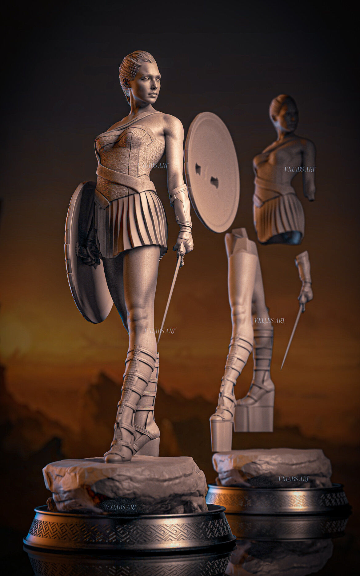 Warrior of Themyscira 3D print model_2