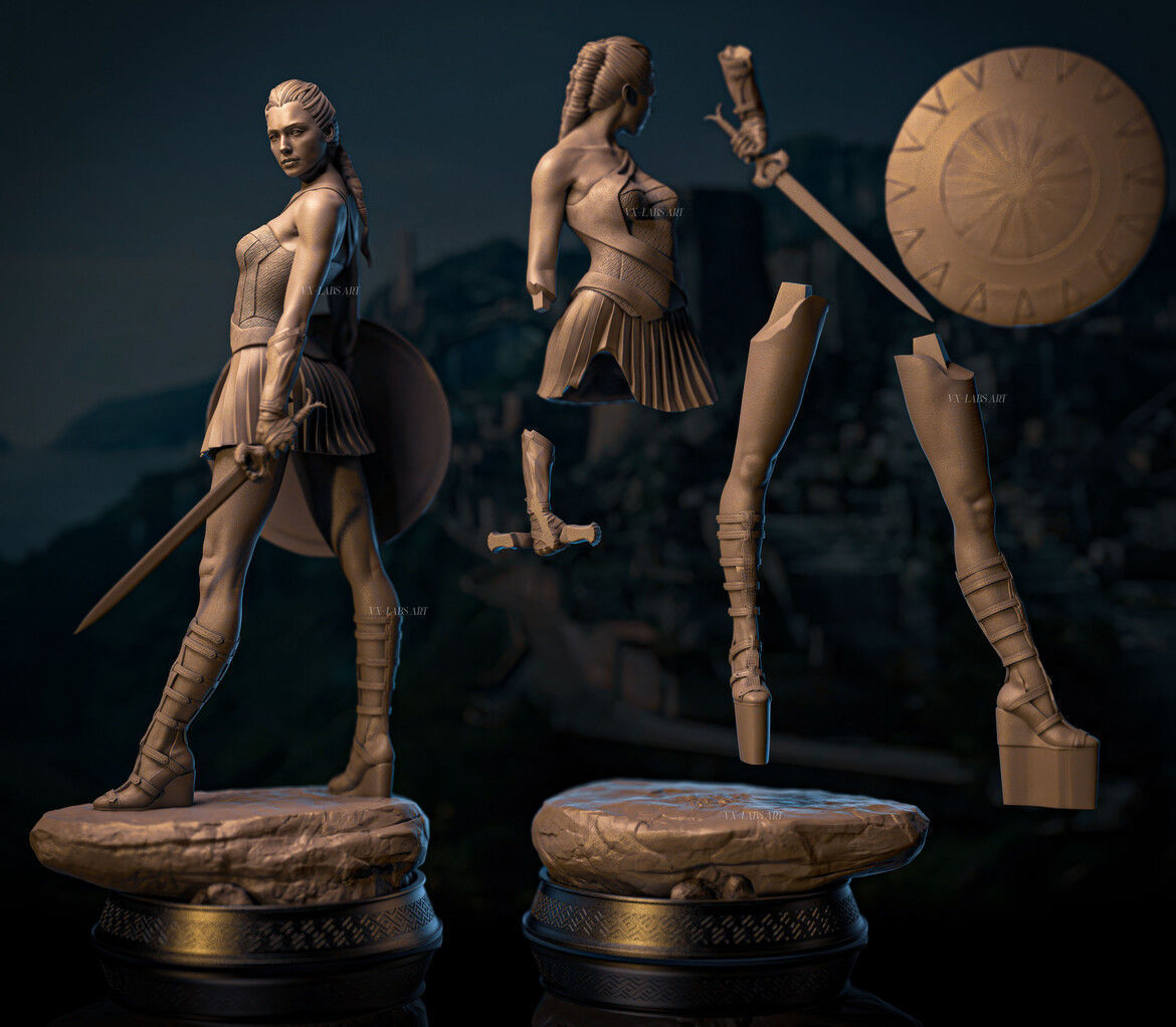 Warrior of Themyscira 3D print model_3