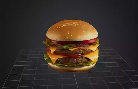 Double Cheese Burger Hamburger  Beef Burger 