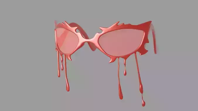 Blood Cool Glasses 3D print model