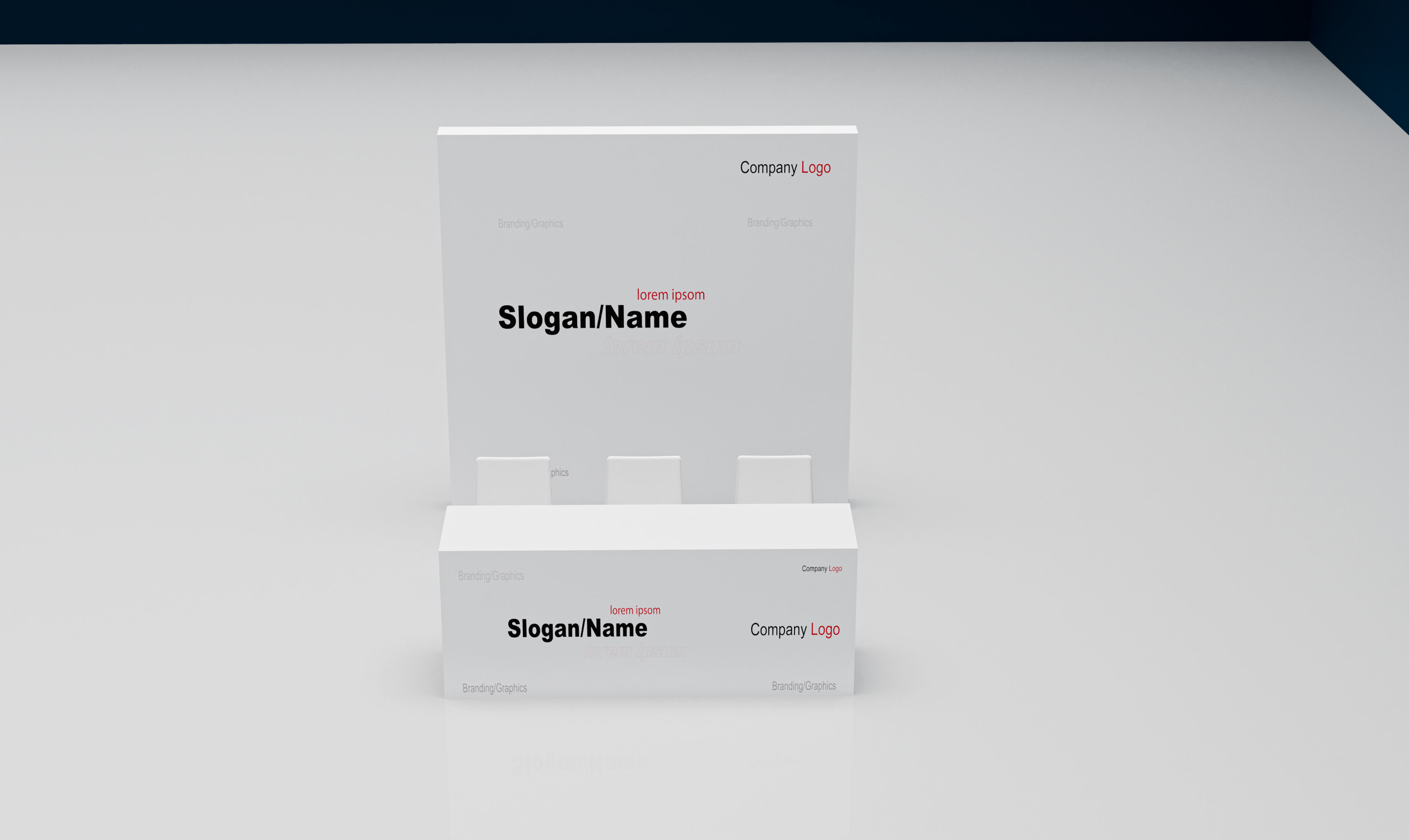 stage and cube and Reception table and gate and table  3D model_1