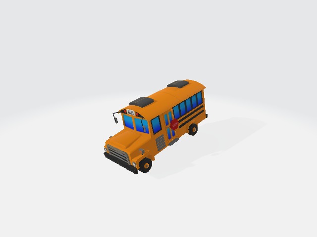 Stylized Bus 3D Model Free 3D model_1