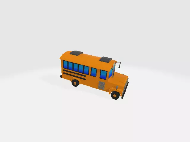 Stylized Bus 3D Model Free 3D model_0