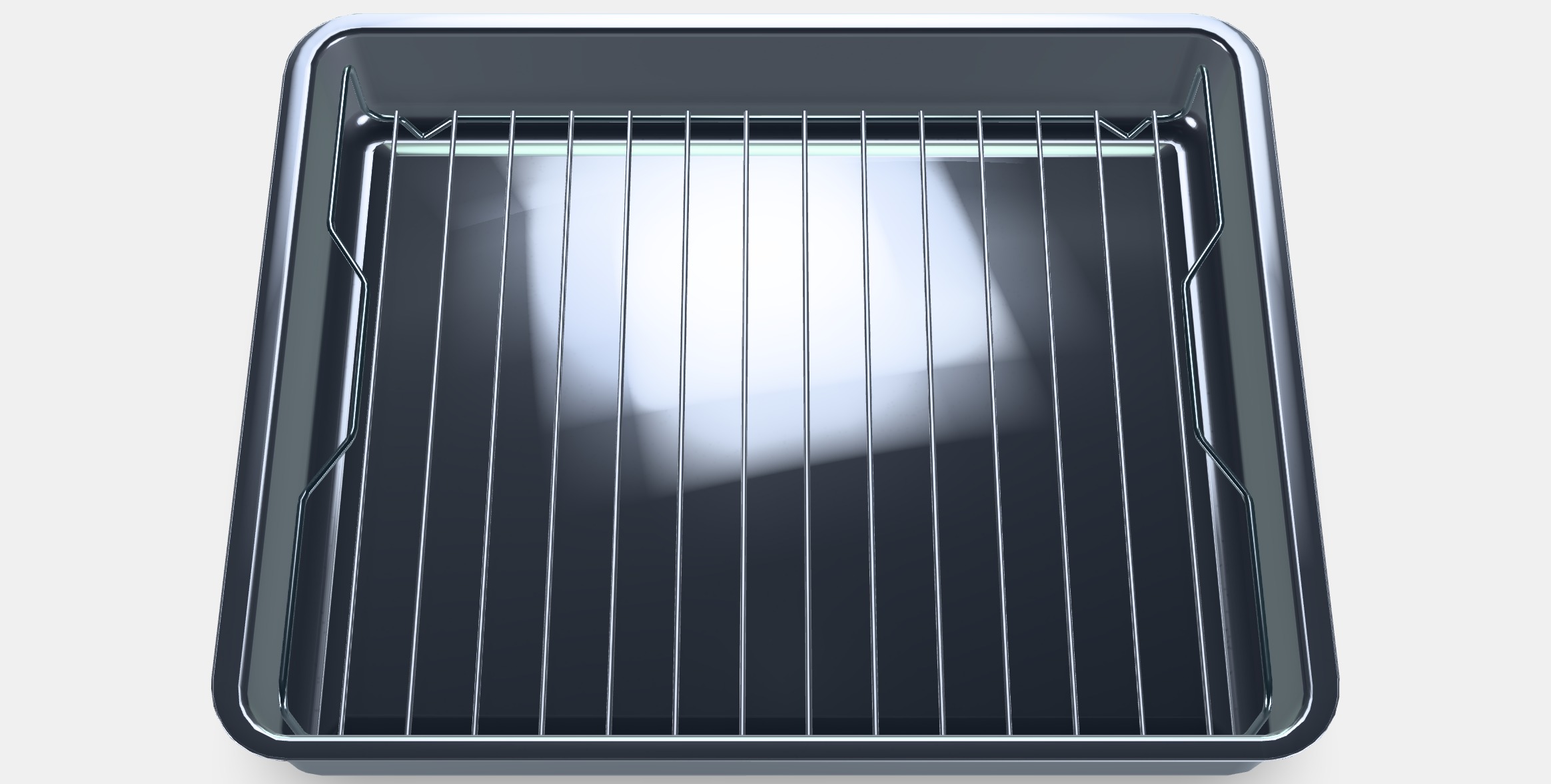 KONCIS Roasting tin with grill rack Low-poly 3D model_9