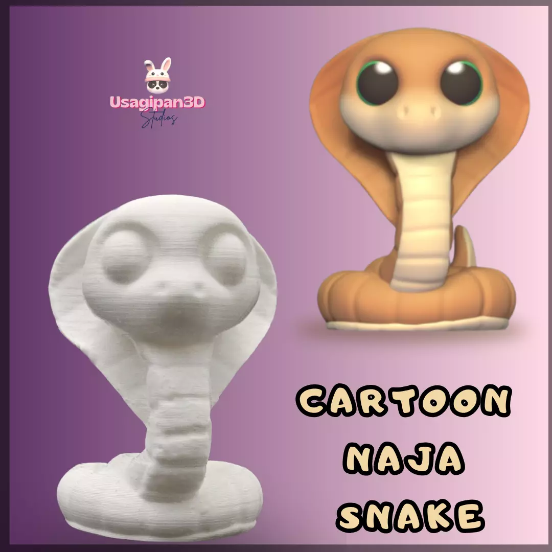Cartoon Naja Snake 3D print model_0