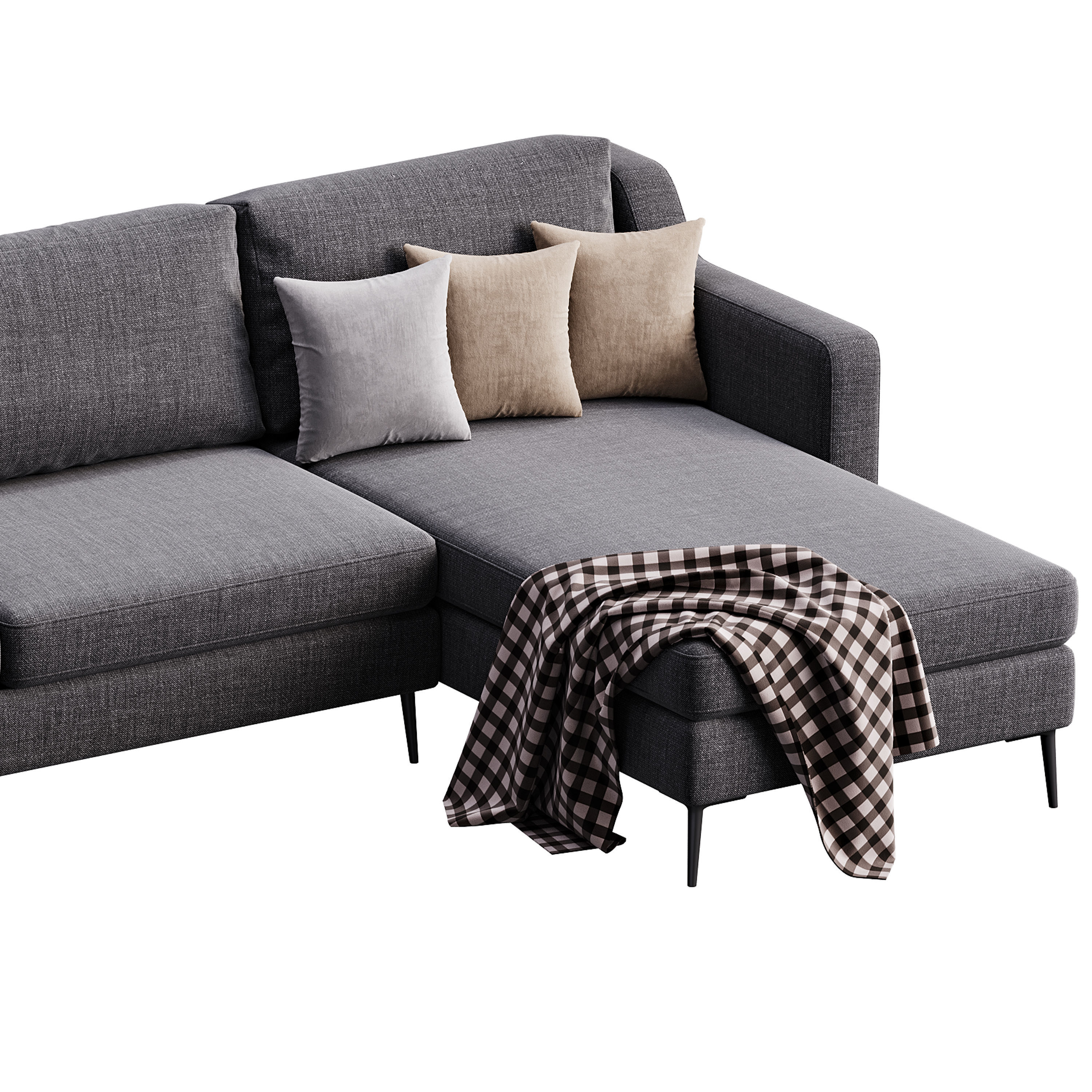 Corner sofa Halle L by Delavega 3D model_3