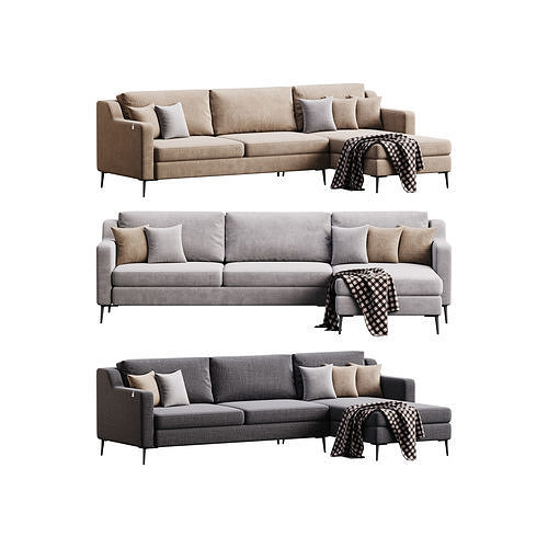 Corner sofa Halle L by Delavega 3D model