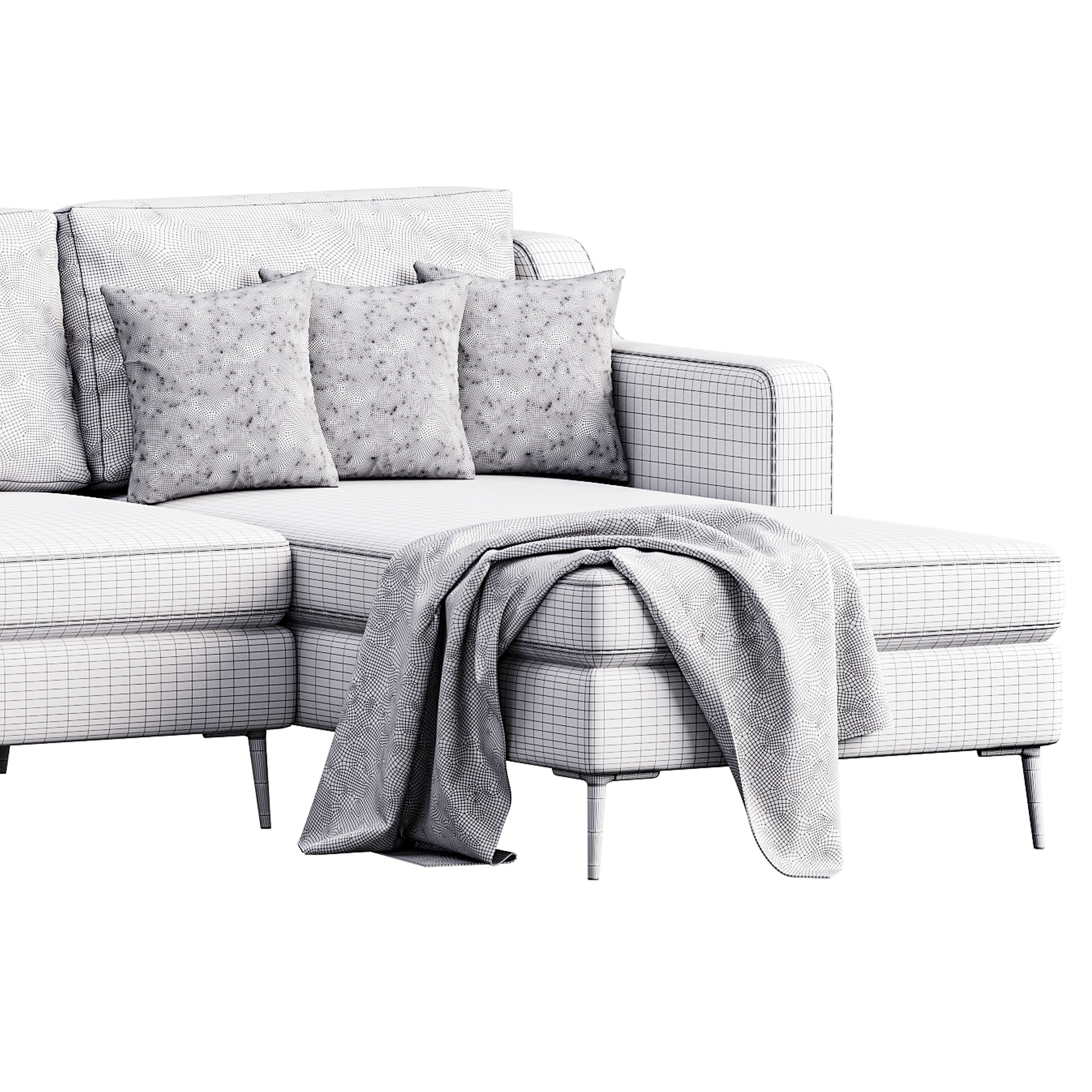 Corner sofa Halle L by Delavega 3D model_14