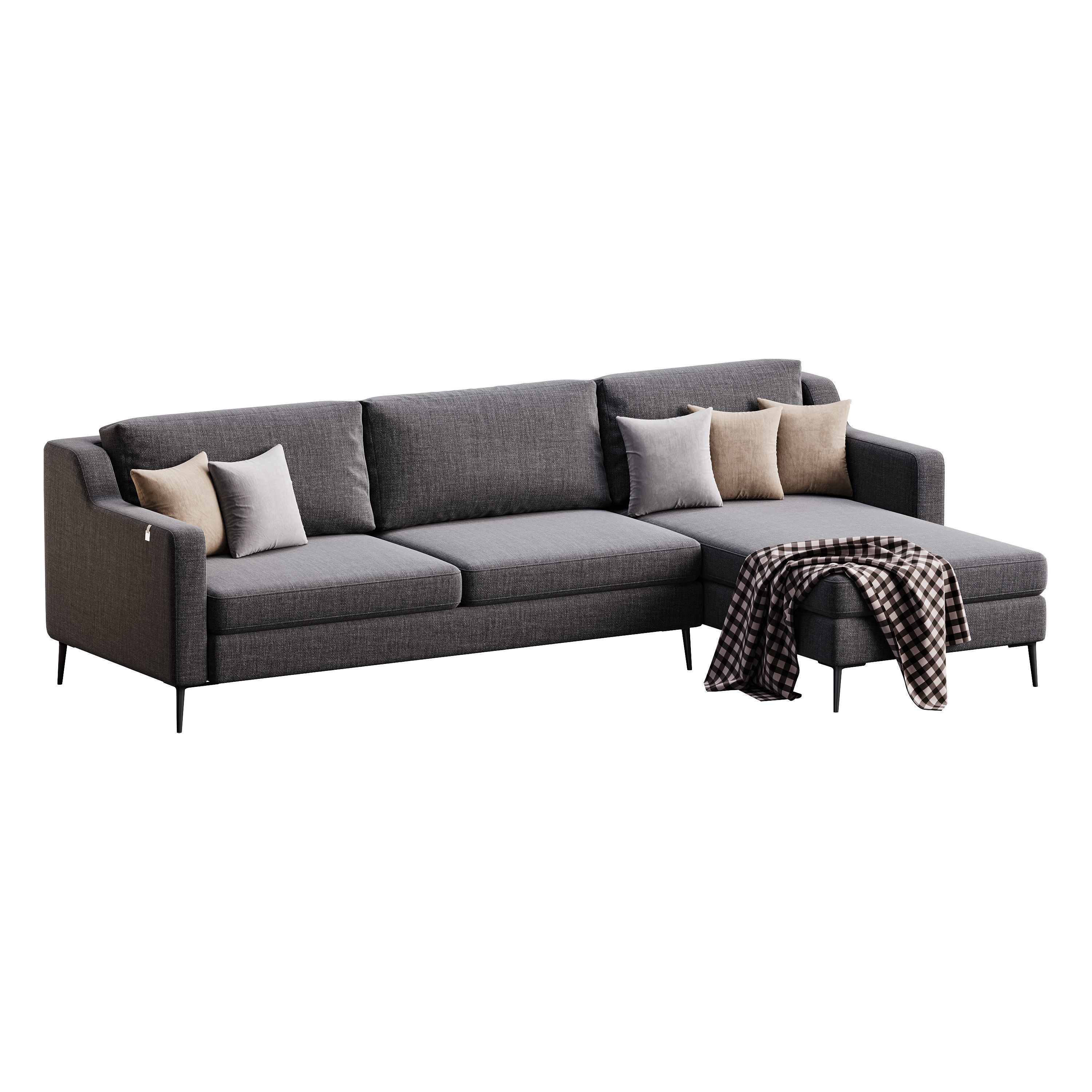 Corner sofa Halle L by Delavega 3D model_1