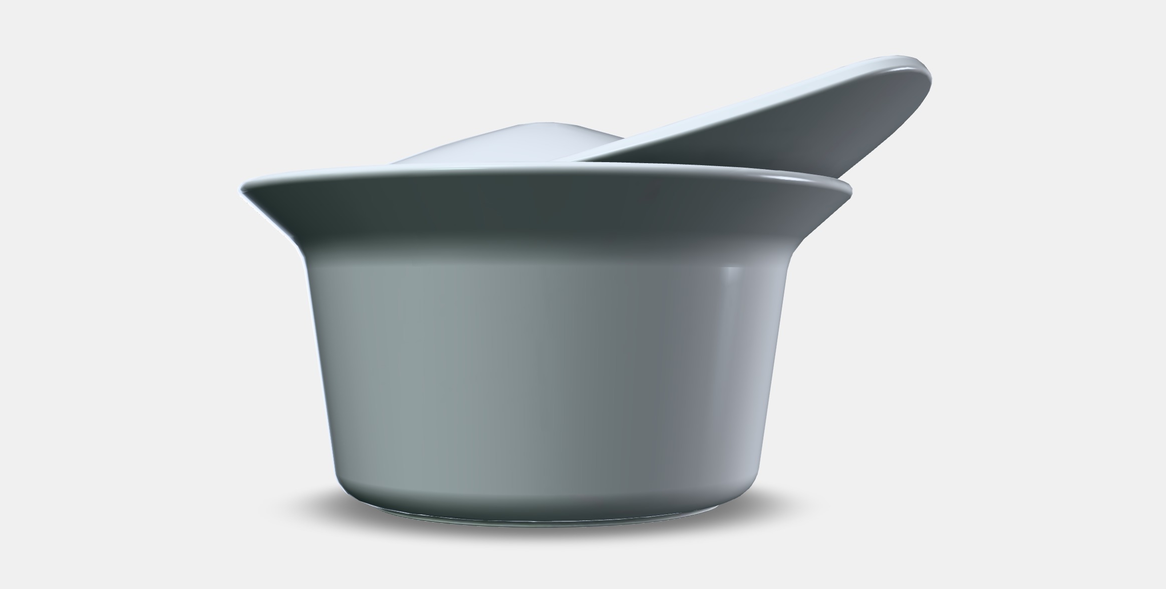 FARGKLAR Oven-serving dish with lid Low-poly 3D model_13