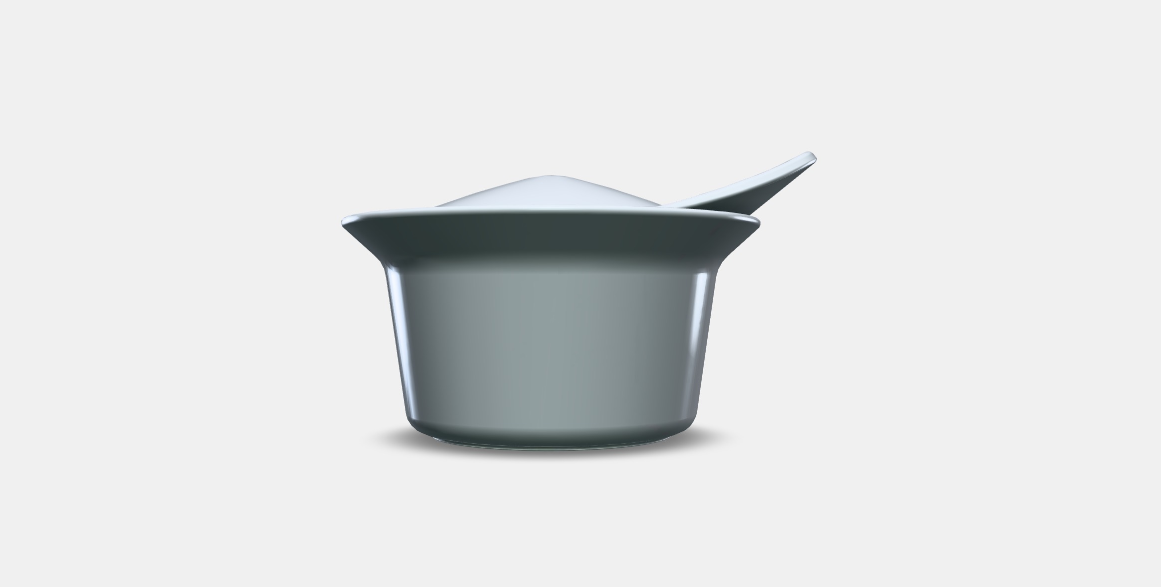 FARGKLAR Oven-serving dish with lid Low-poly 3D model_10