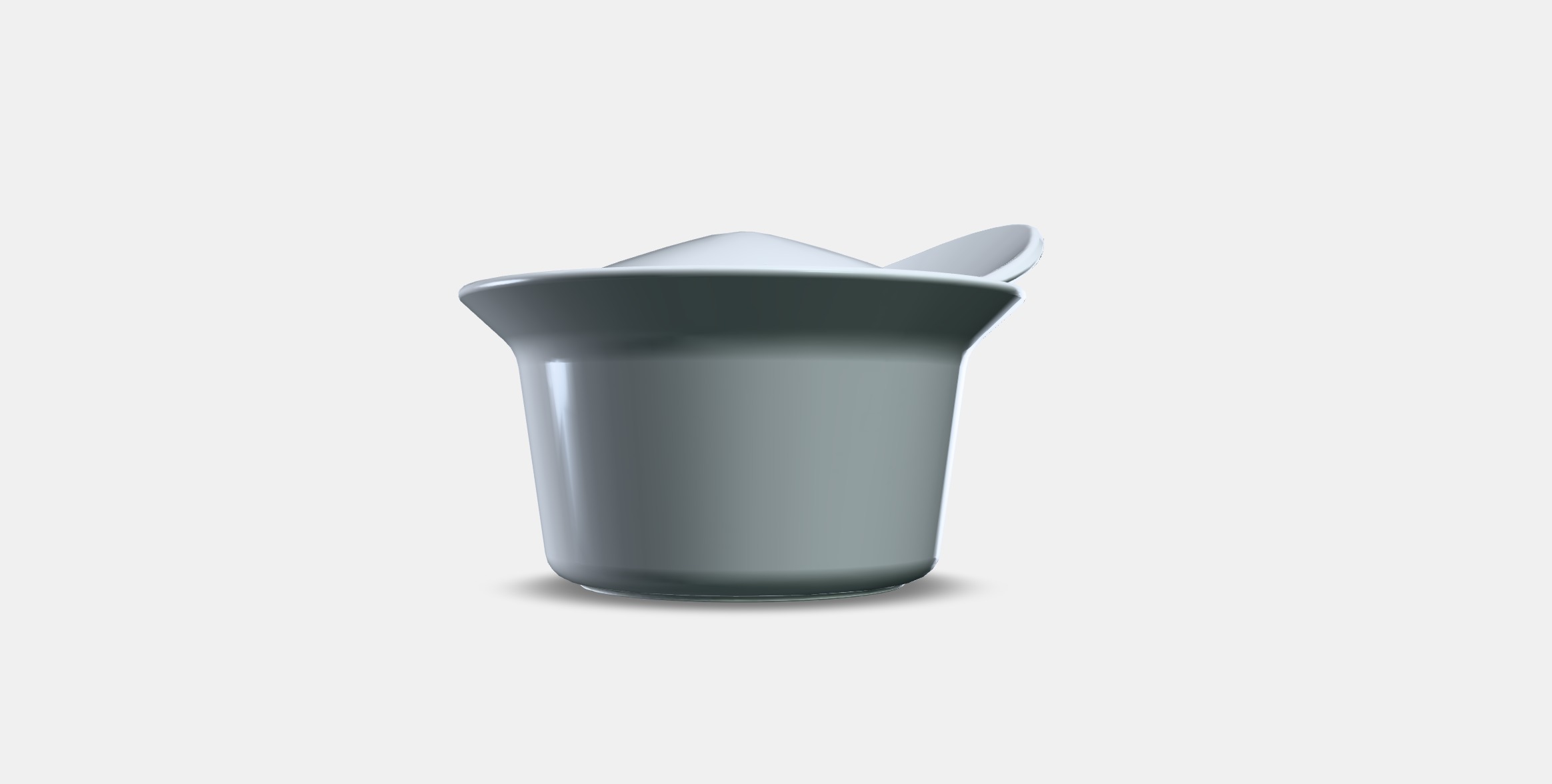 FARGKLAR Oven-serving dish with lid Low-poly 3D model_3