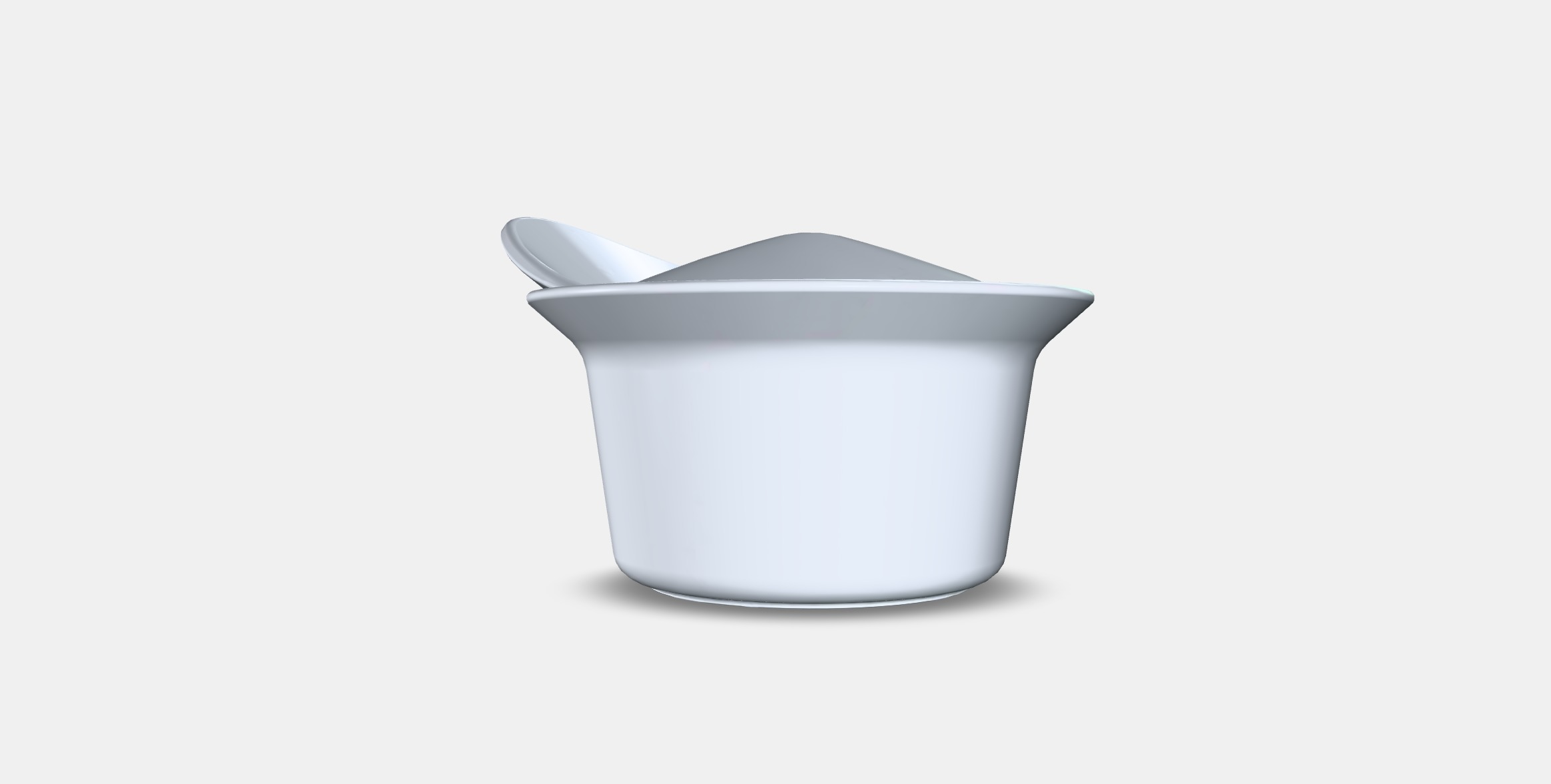 FARGKLAR Oven-serving dish with lid Low-poly 3D model_5