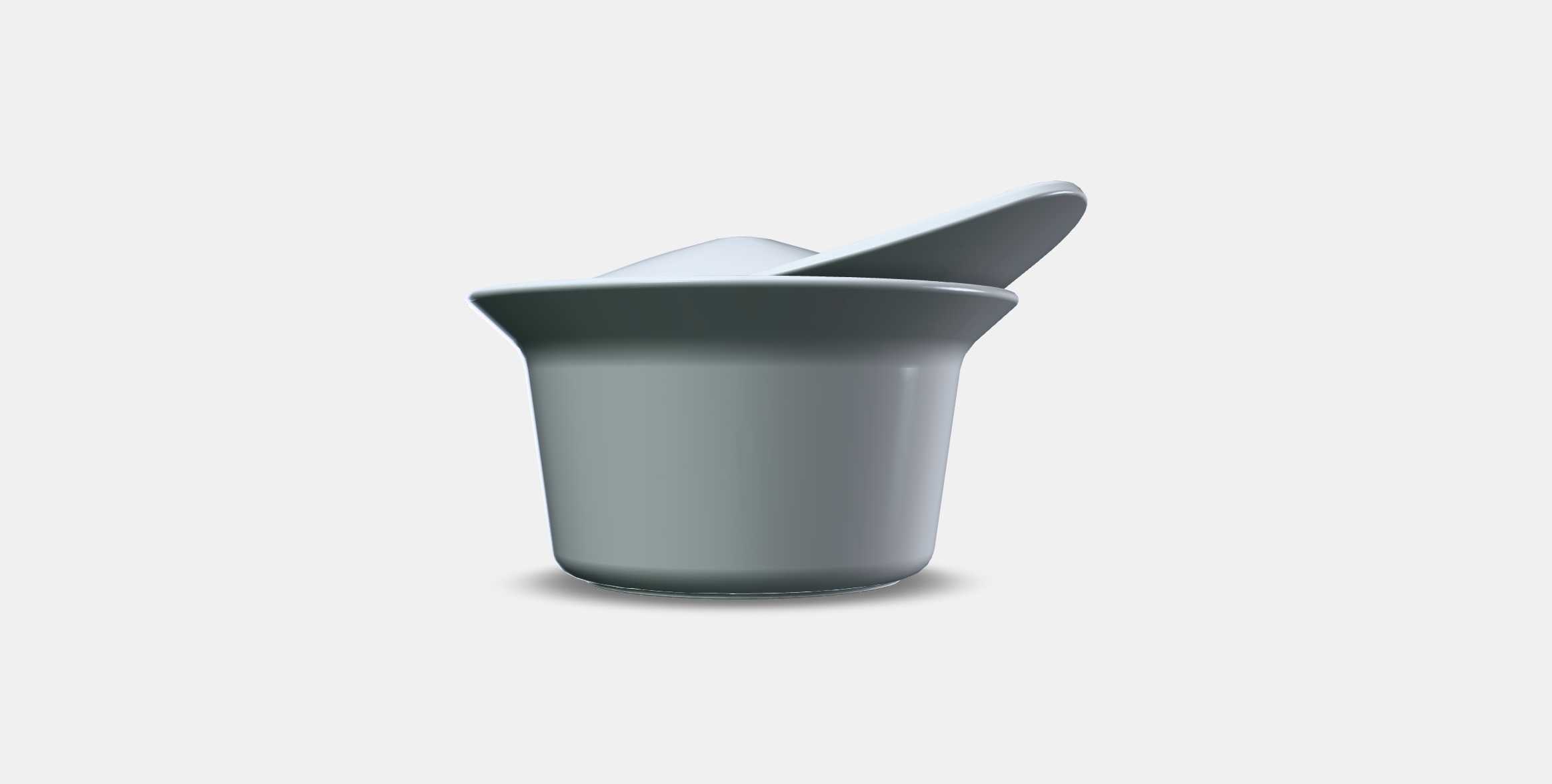FARGKLAR Oven-serving dish with lid Low-poly 3D model_12