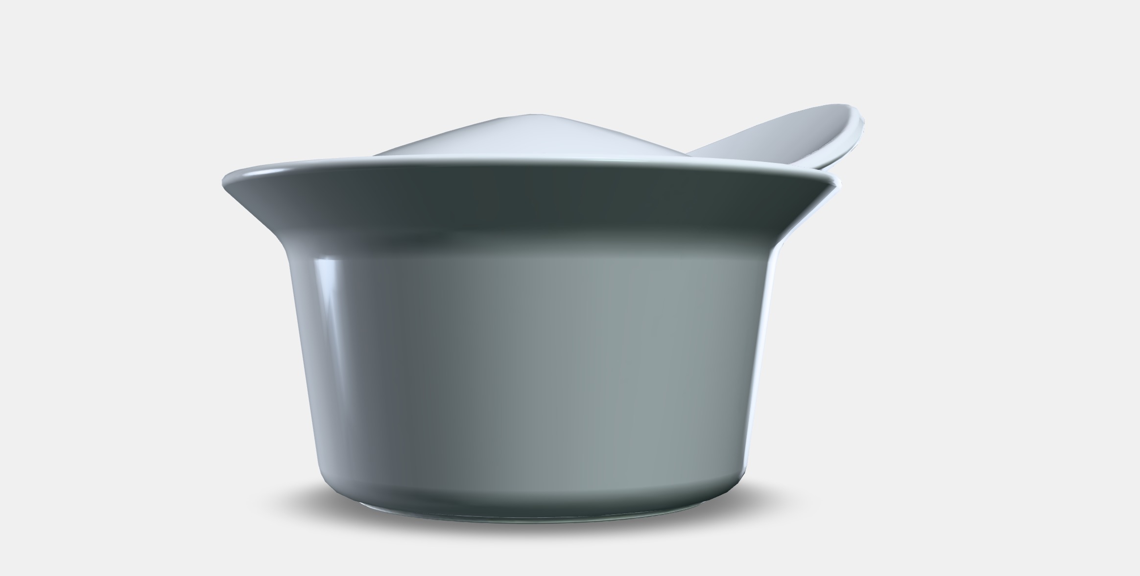 FARGKLAR Oven-serving dish with lid Low-poly 3D model_9