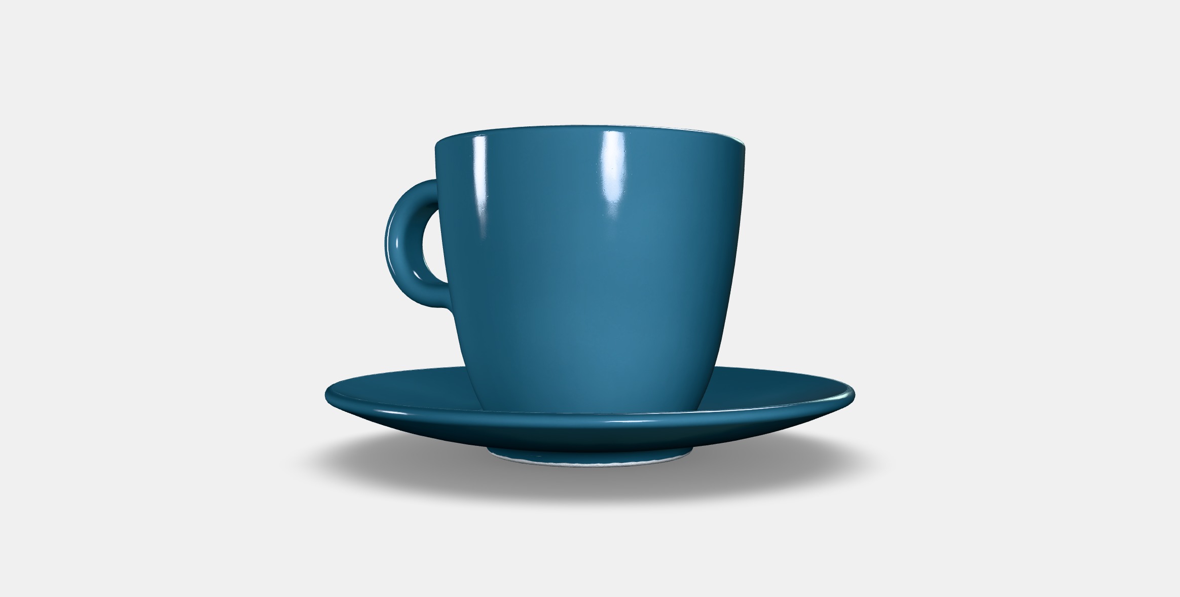 FARGKLAR Cup with saucer Low-poly 3D model_5