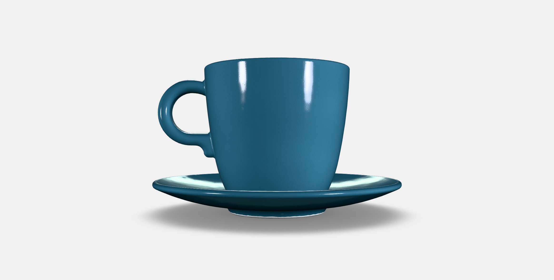 FARGKLAR Cup with saucer Low-poly 3D model_14