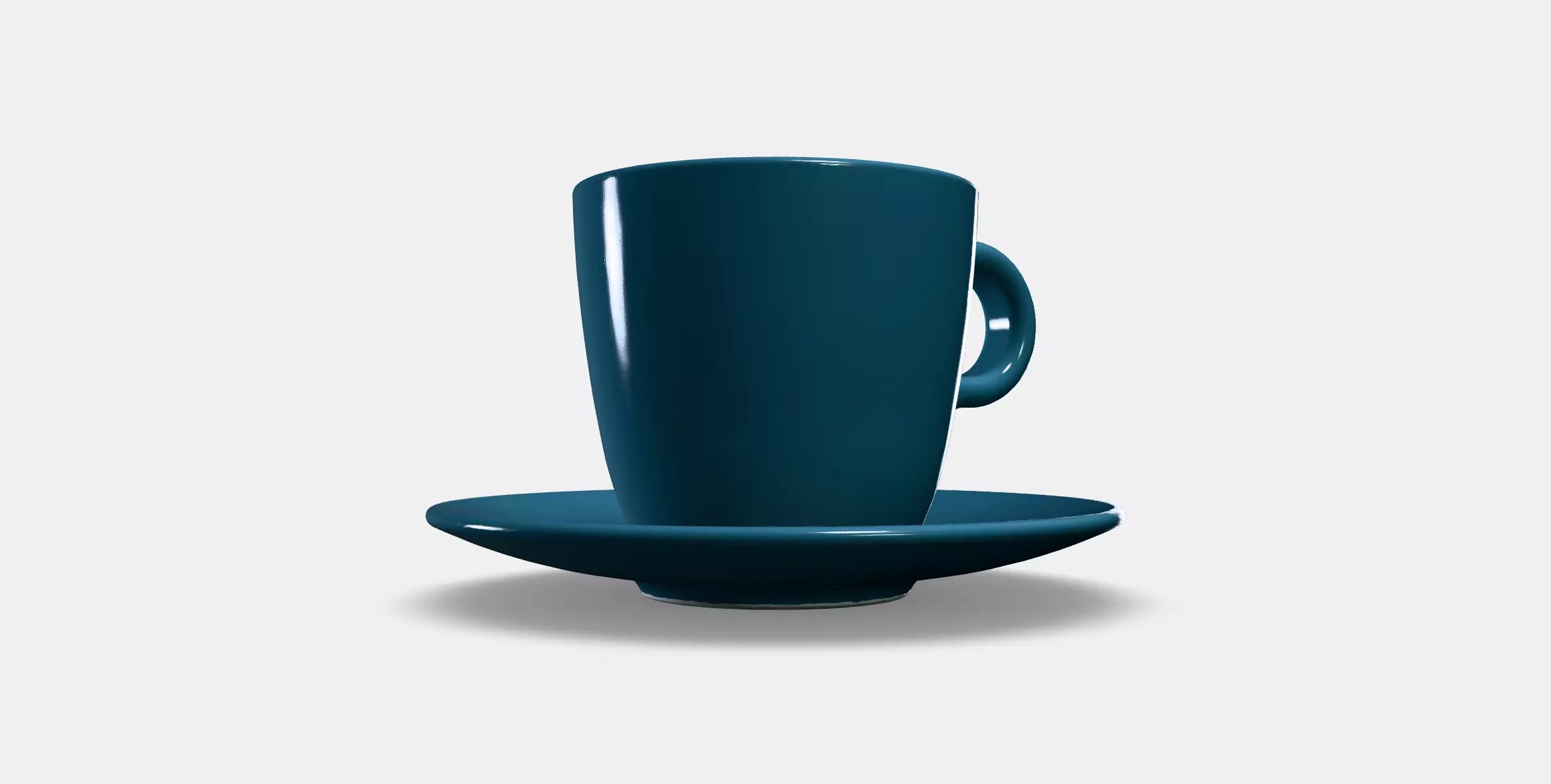 FARGKLAR Cup with saucer Low-poly 3D model_0