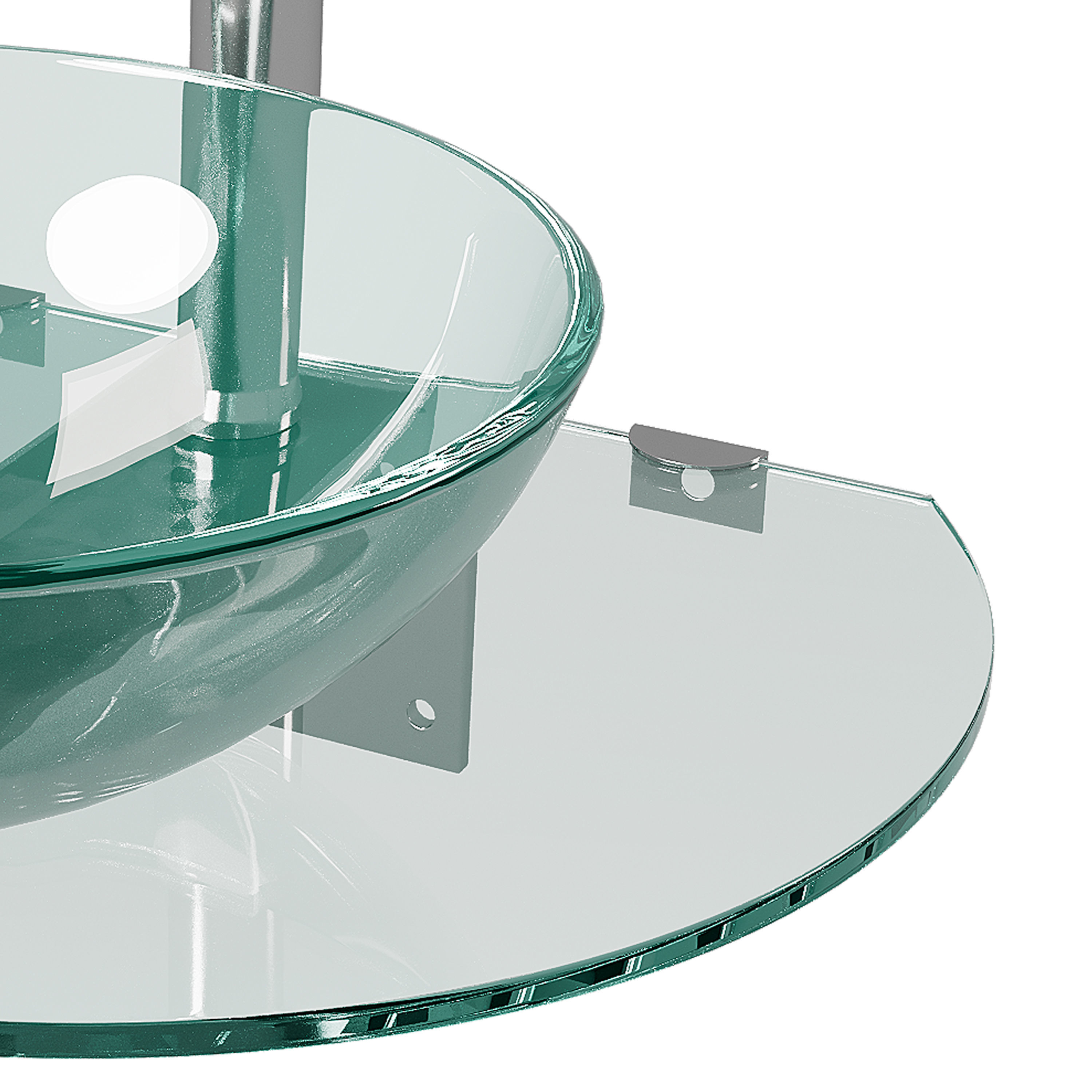 Corona 27 7 8 Glass Wall Mounted Bathroom Sink 3D model_10