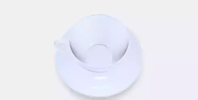 VARDERA Teacup with saucer Low-poly 3D model