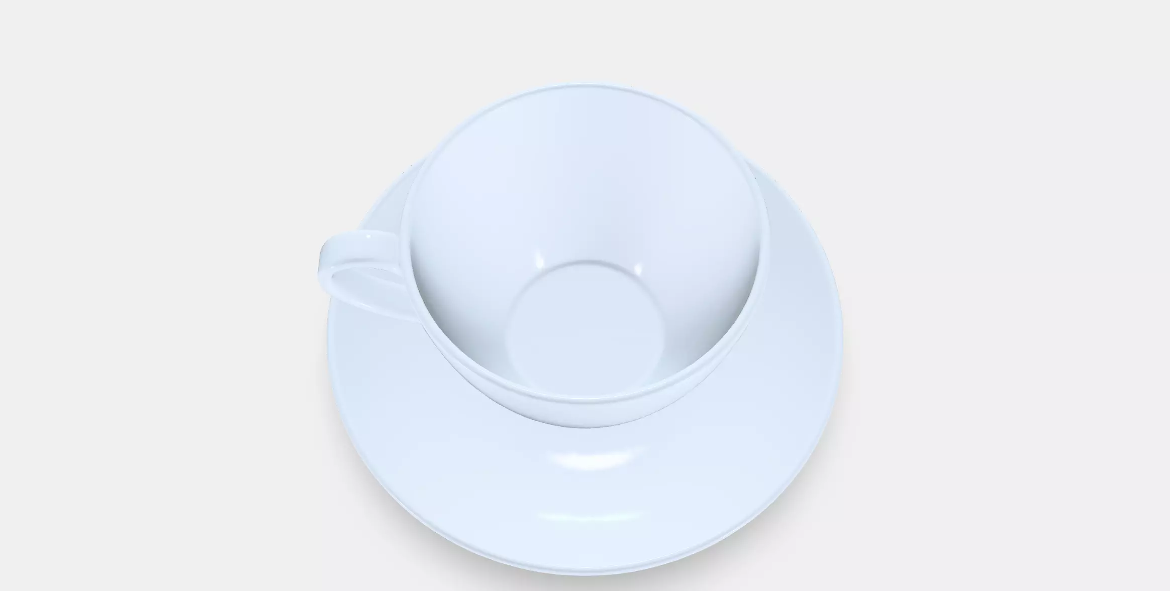 VARDERA Teacup with saucer Low-poly 3D model