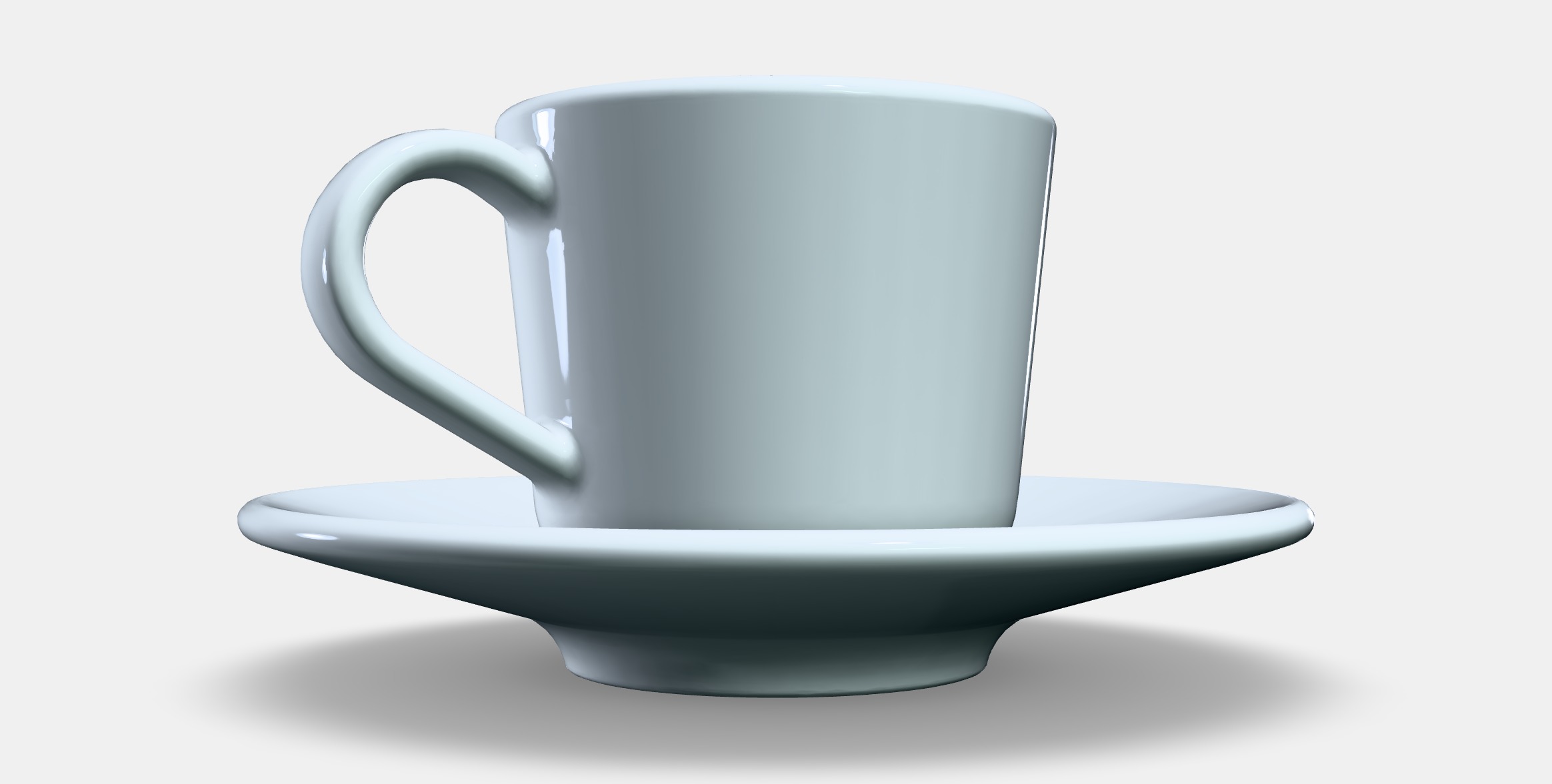 IKEA 365 Espresso cup and saucer Low-poly 3D model_8