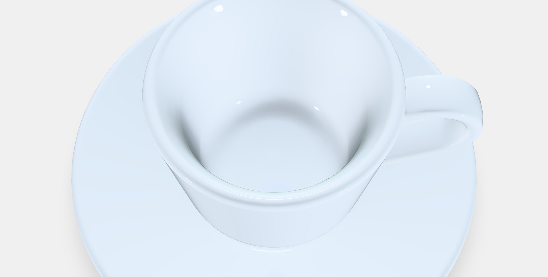 IKEA 365 Espresso cup and saucer Low-poly 3D model_6