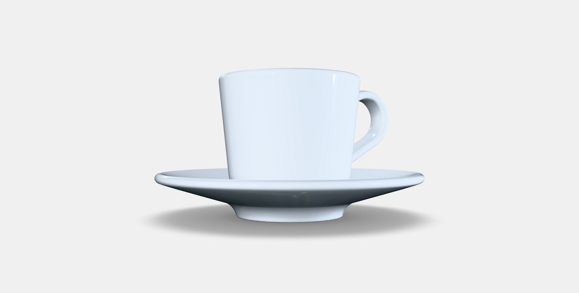 IKEA 365 Espresso cup and saucer Low-poly 3D model_16
