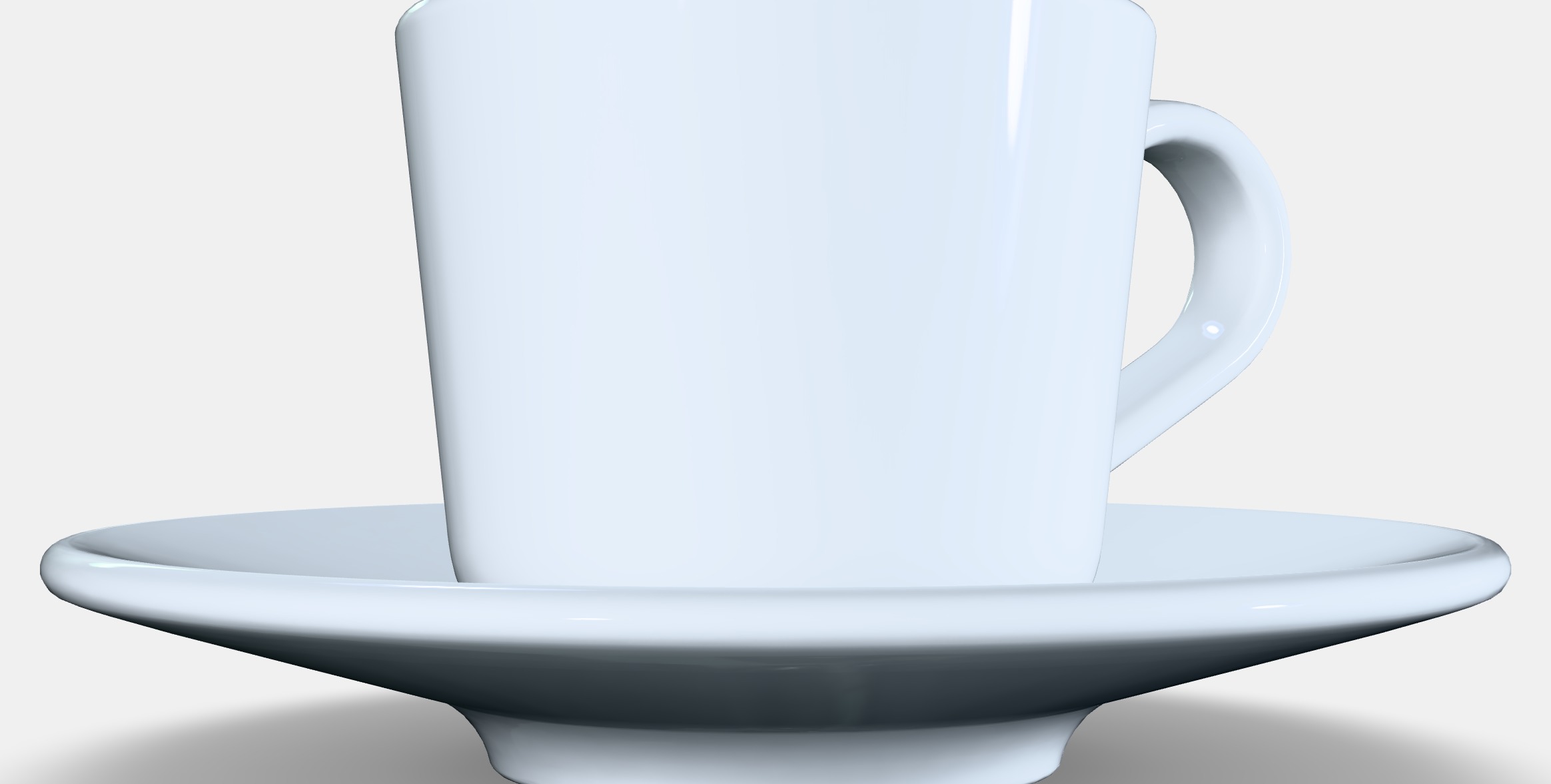 IKEA 365 Espresso cup and saucer Low-poly 3D model_3