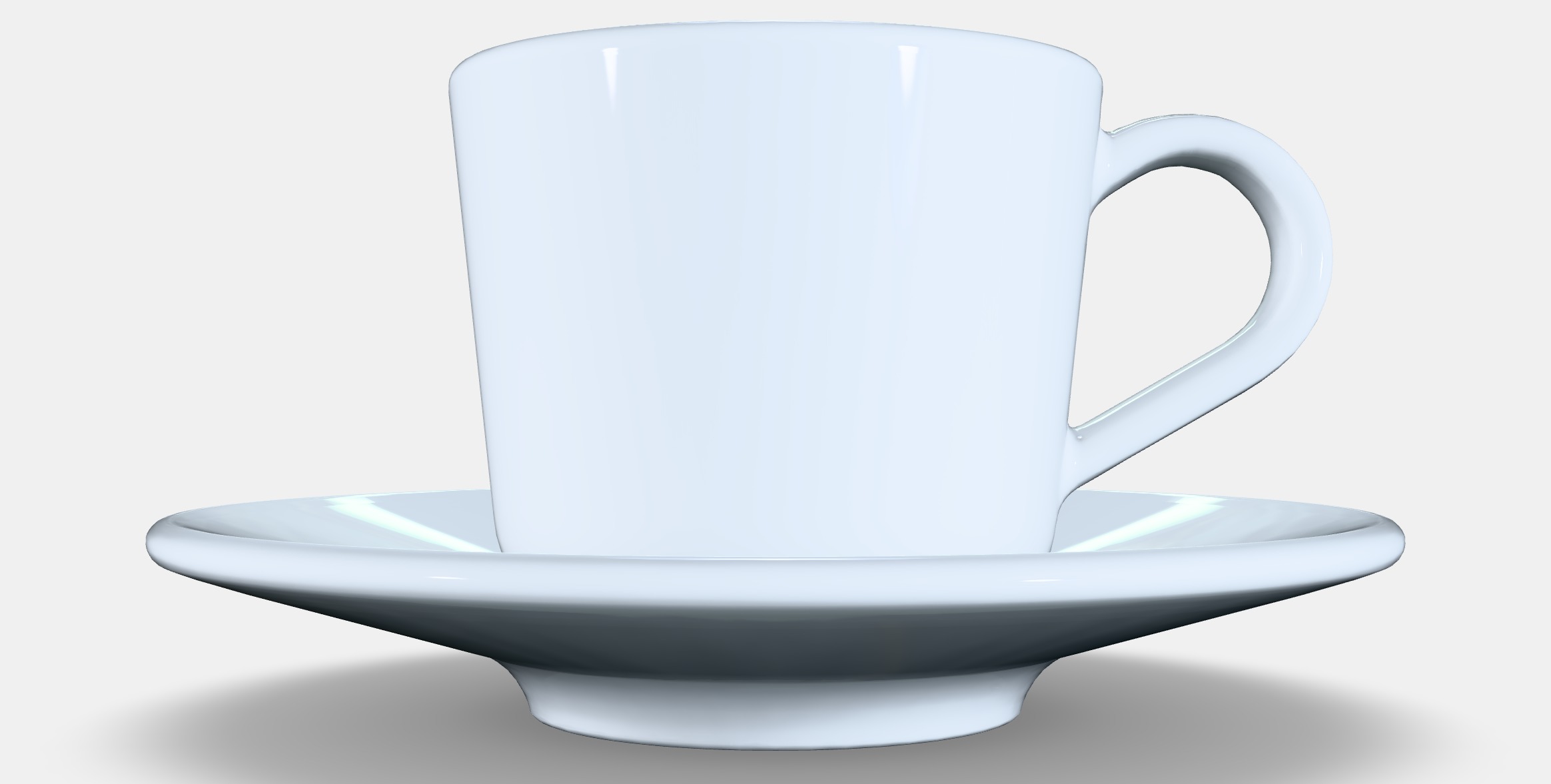 IKEA 365 Espresso cup and saucer Low-poly 3D model_15