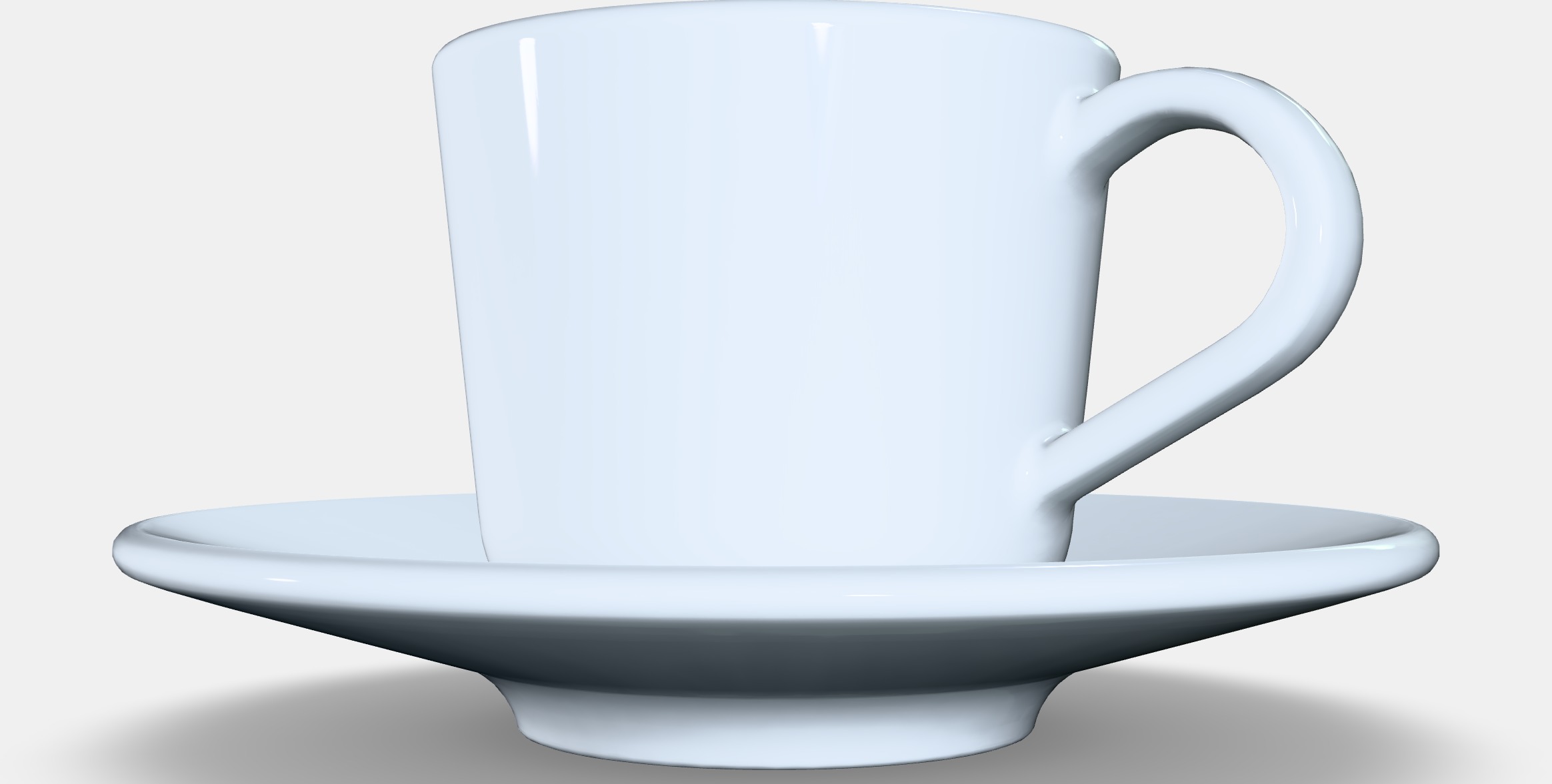 IKEA 365 Espresso cup and saucer Low-poly 3D model_5