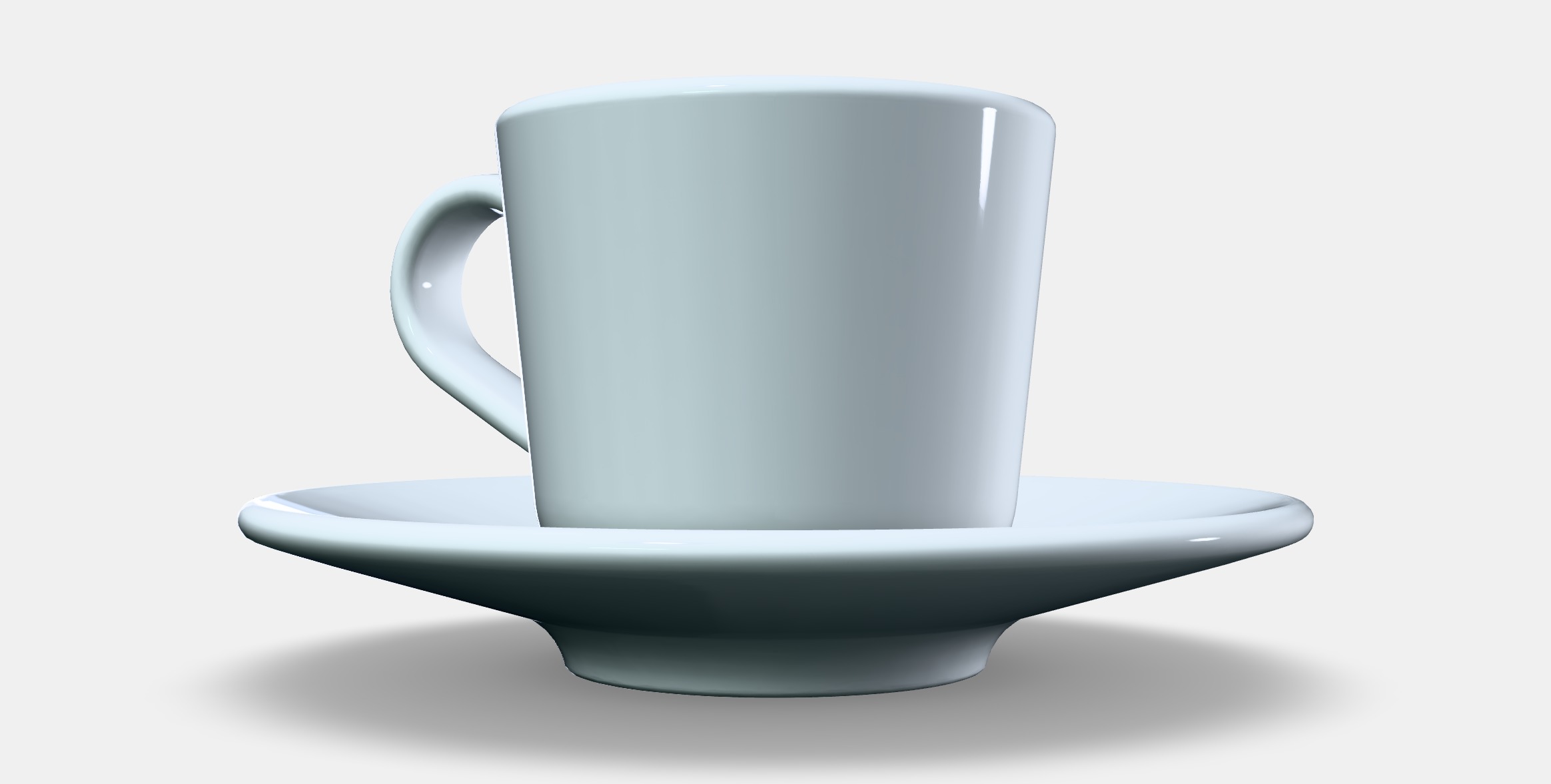 IKEA 365 Espresso cup and saucer Low-poly 3D model_14