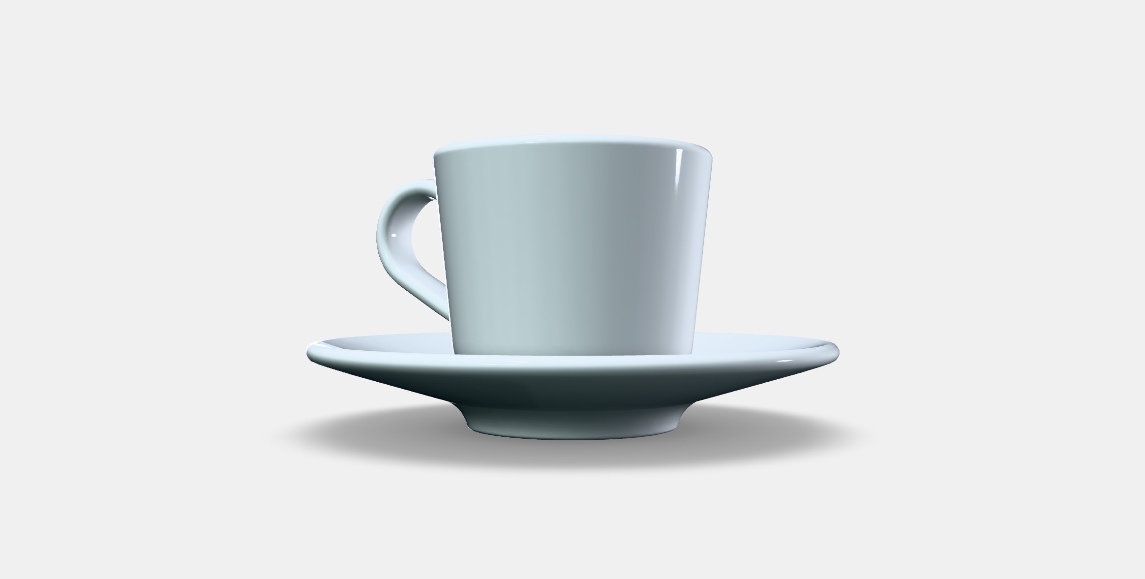 IKEA 365 Espresso cup and saucer Low-poly 3D model_12