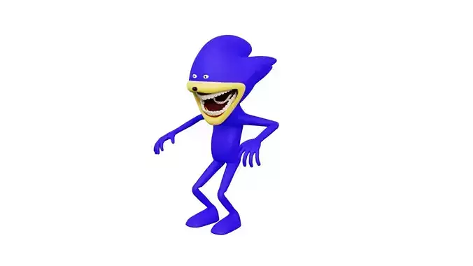 Sonic the Tape Horror 3D Character Model Blender Rigged Low-poly 3D model