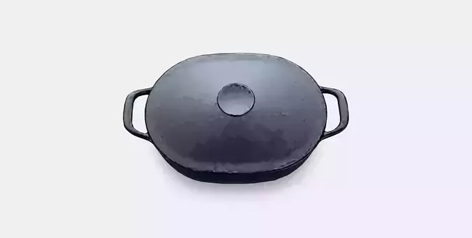 VARDAGEN Casserole with lid 1 Low-poly 3D model