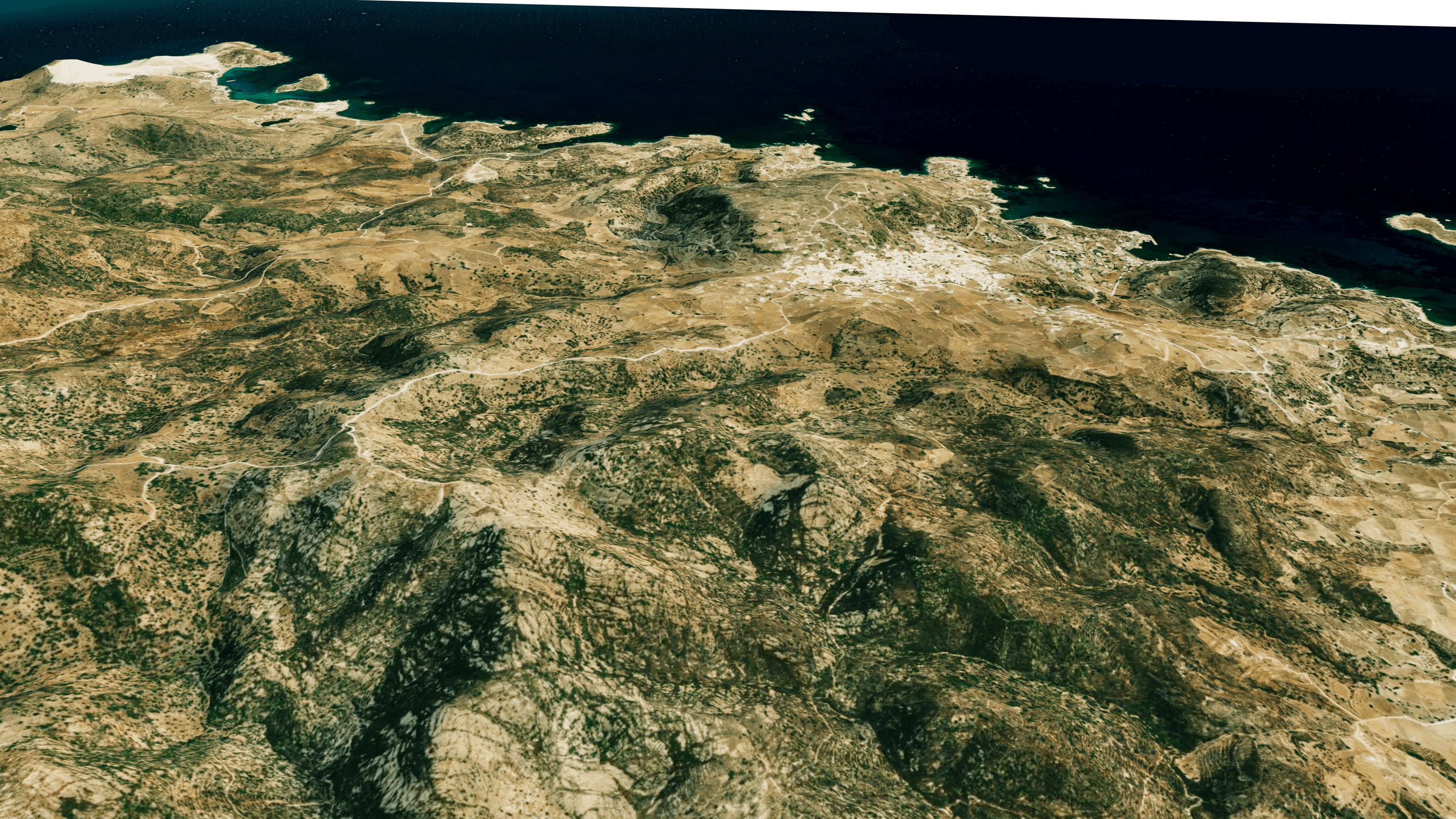 kimolos island 3d model terrain Low-poly 3D model_7