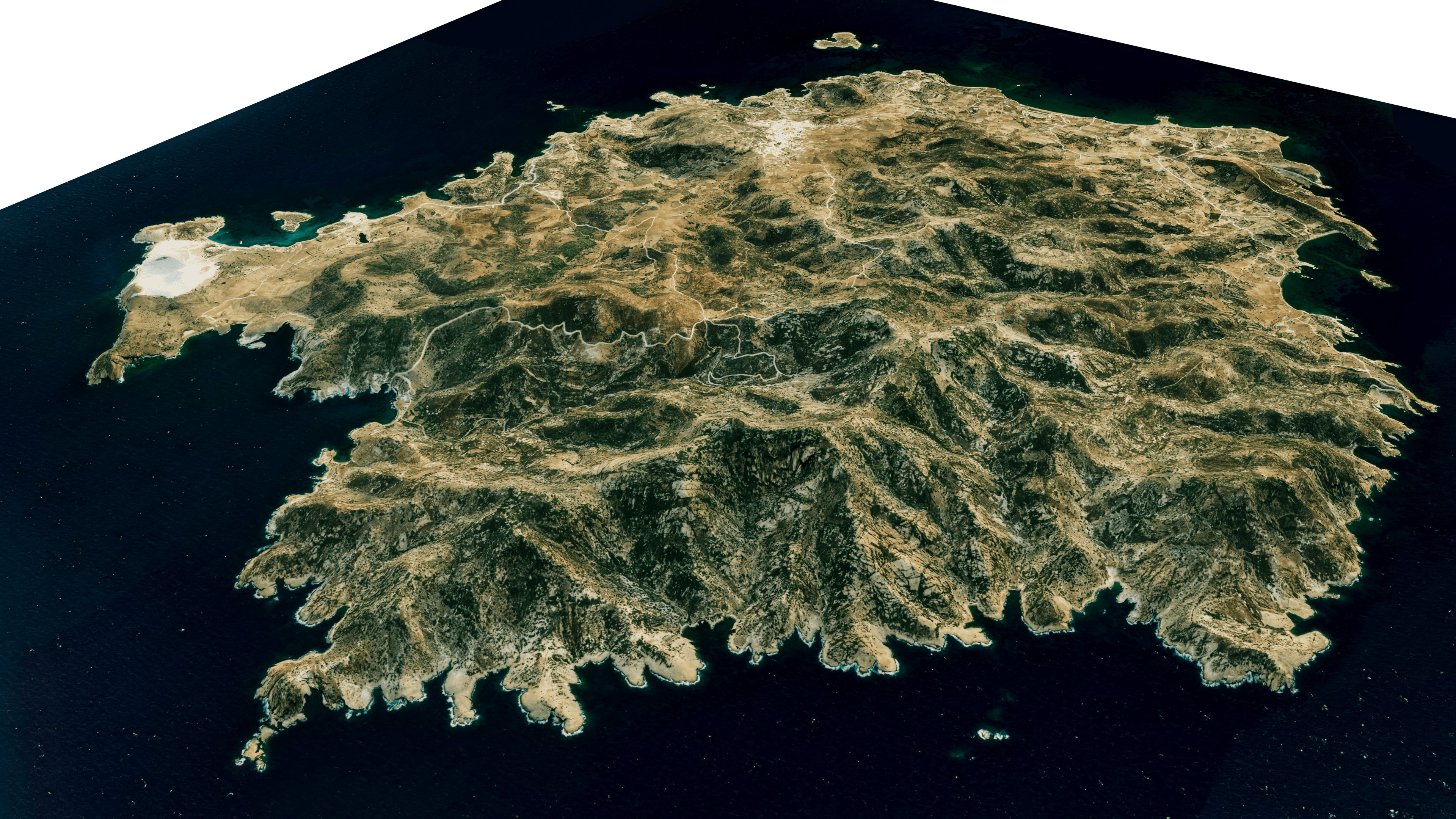 kimolos island 3d model terrain Low-poly 3D model_11