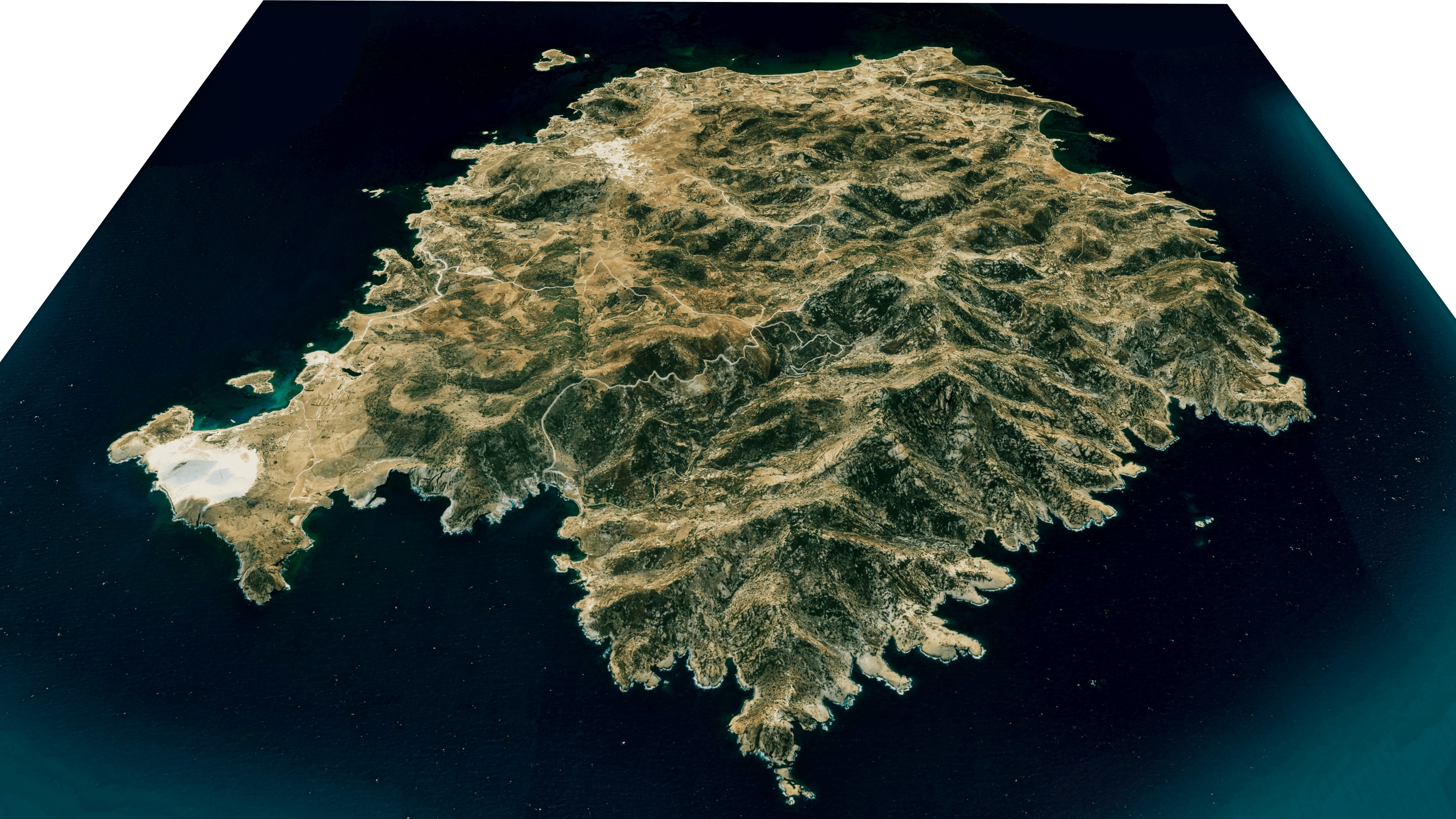 kimolos island 3d model terrain Low-poly 3D model_8