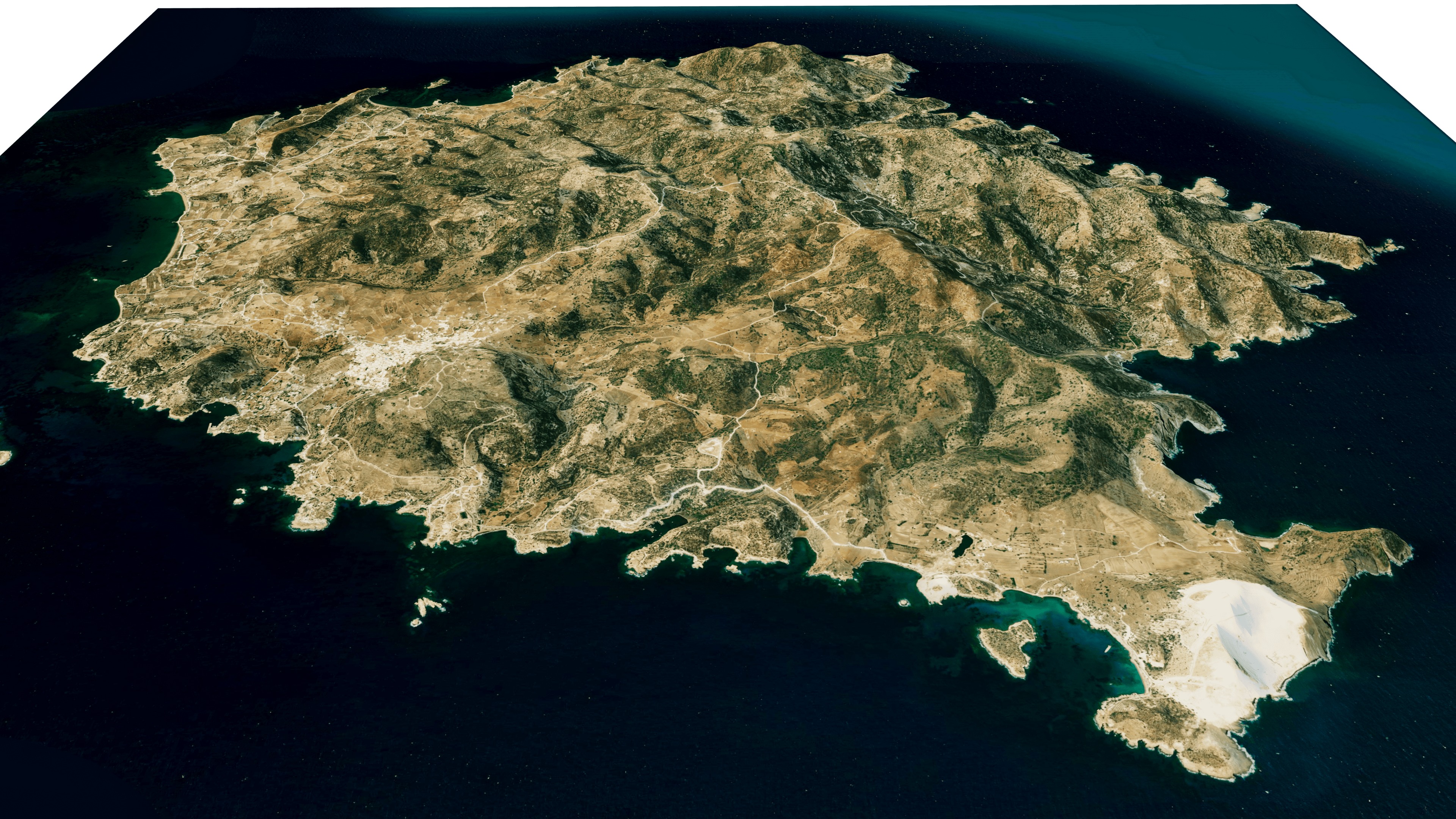 kimolos island 3d model terrain Low-poly 3D model_6